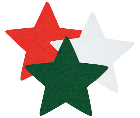 Felt Shapes Xmas Stars Pk 60 10cm 9331866011598