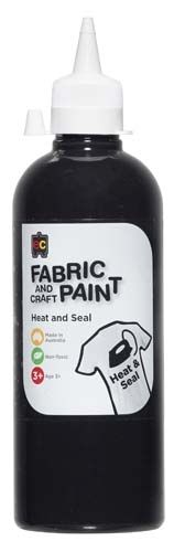 Fabric &amp; Craft Paint 500ml Black 9314289019891