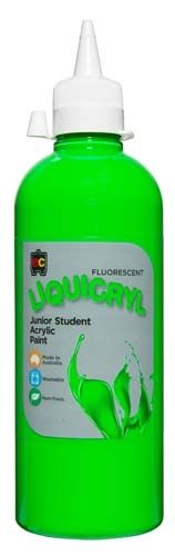 Liquicryl Paint 500ml Fluorescent Green 9314289001544