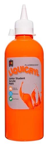 Liquicryl Paint 500ml Fluorescent Orange 9314289001551
