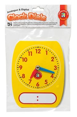 Clock Digital/Analogue Dial Write On/Wipe Off Hang 9314289029791