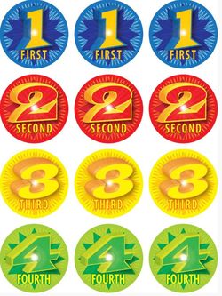 1234 Award (40mm) - Sports & Events Stickers