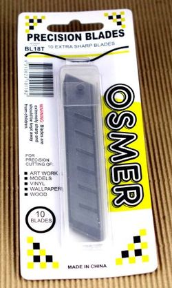 Cutter Blades Wide Pk 10 Osmer 18mmx100mm Snap Off 9313023101182