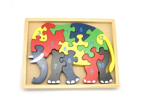 Elephant Jigsaw In Tray 12 Pce 6901383061340