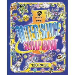Scrap Book 120 Page Olympic &quot;Outerspace&quot; 60gsm Stapled 330mm x 280mm [SO12] 9310353092326
