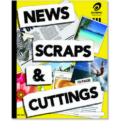 Scrap Book 72 Page Olympic &quot;News &amp; Cutting&quot; 60gsm Stapled 400mmx325mm [S929] 9310353092678