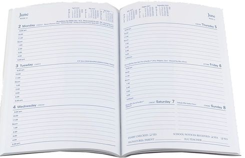 STUDENT DIARY COLLINS A5 WEEK TO A VIEW SC37