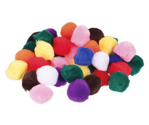 POM POM 25MM 100'S ASSORTED