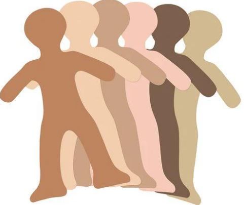 Paper Shapes 50PCS Dolls Multicultural Skin Tone