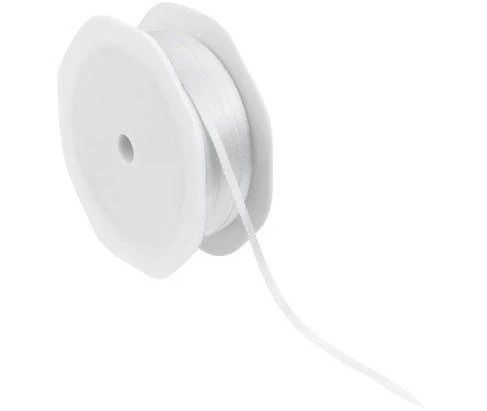 SATIN RIBBON 3MM X 25M WHITE
