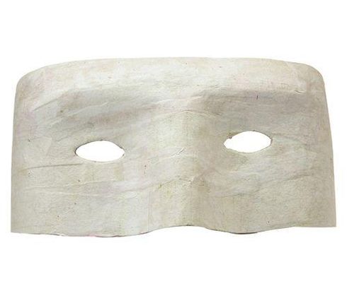 PAPIER MACHE HALF FACE MASK