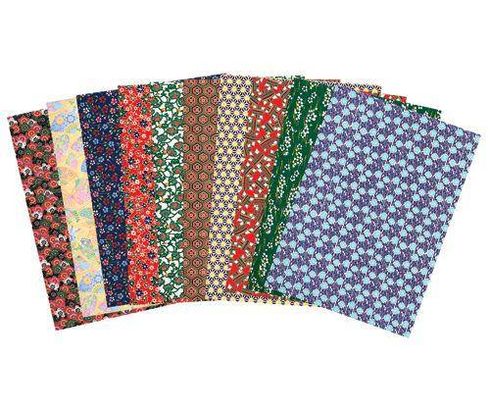 FLORAL MOTIF DECORATIVE PAPER A4 40'S ASST