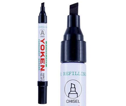 YOKEN MARKERS CHISEL BLACK 12'S