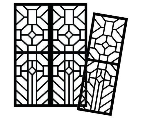 CARDBOARD STAINED GLASS FRAMES 20'S