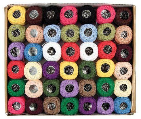 PERLE #8 COTTON THIN 42'S ASST