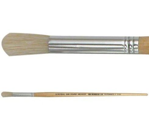 HOG HAIR BRUSH #8 ROUND 12'S