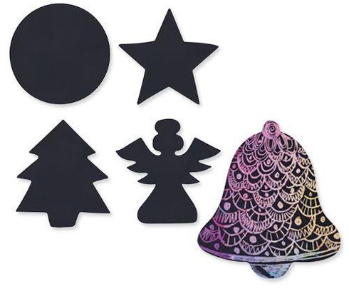 SCRATCH CHRISTMAS SHAPES 30'S