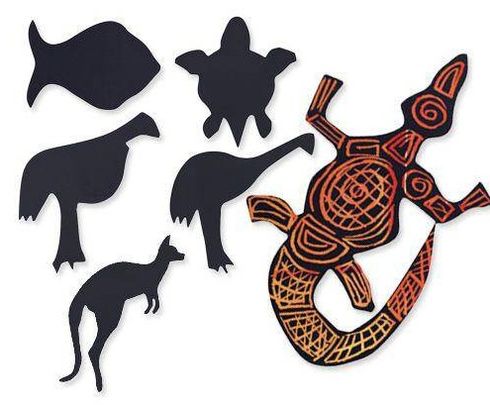 Scratch Art  Shapes 30PCS Australian Animals 100-130mm