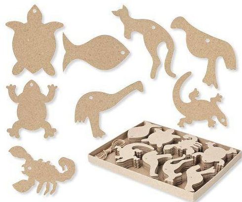 Papier Mache Shapes 80PCS Australian Animals 100-120mm