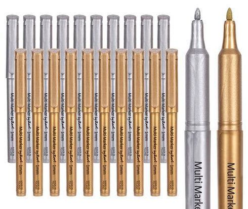 ZART MULTI MARKERS GOLD & SILVER 20S