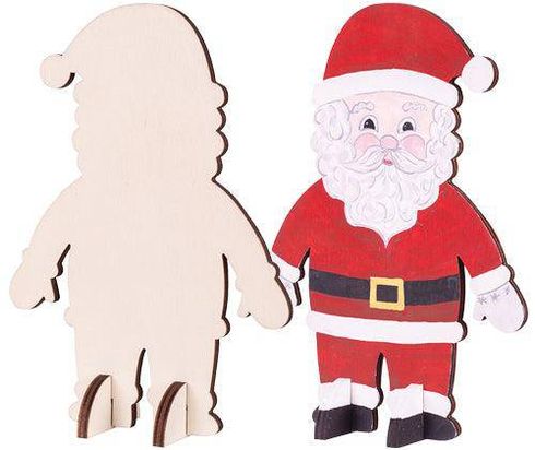 WOODEN STANDING SANTA 10S