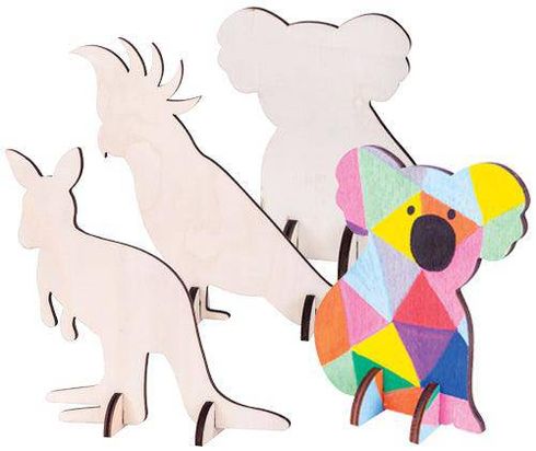 WOODEN STANDING AUSTRALIAN ANIMALS 9S