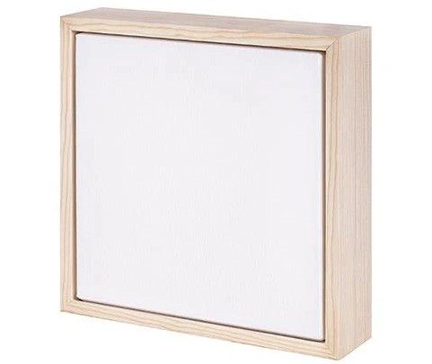 FLOATING WOODEN BOX CANVAS 30.5 X 30.5CM (12 X 12"