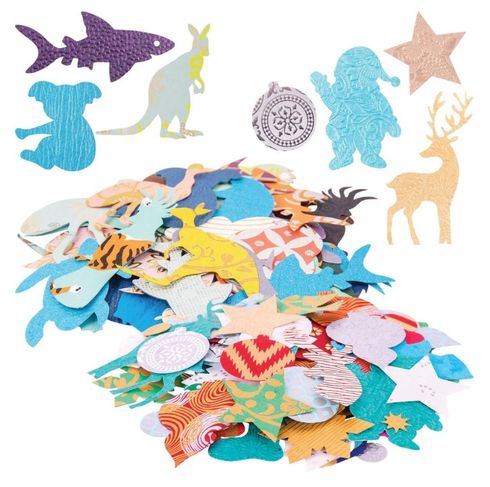 Paper Shapes 100g Australian Animals Patterned Indian Handmade Paper 