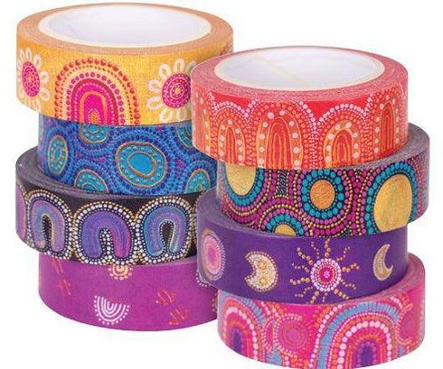 Washi Tape 8PCS Contemporary Australian  Indigenous Designs