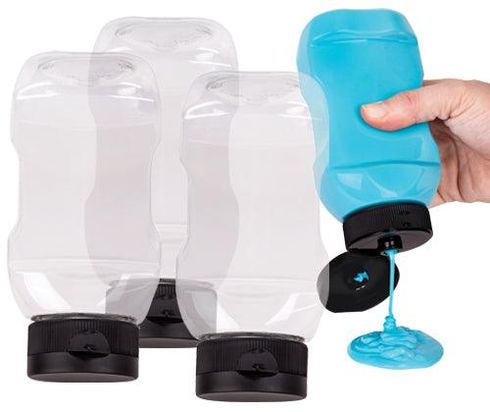 EMPTY SQUEEZE BOTTLE NON-DRIP VALVE 350ML 3S