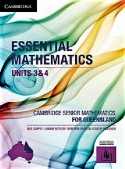 Essential Mathematics Units 3&4 for Queensland 