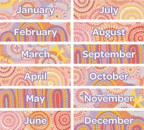 Rainbow Dreaming - Calendar Bulletin Board Set