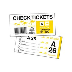Check Tickets Asst Colours 9310353087124