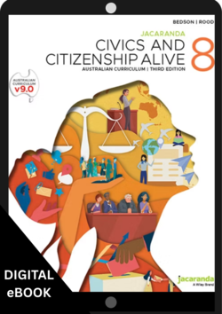 Jacaranda Civics & Citizenship Alive 8 Australian Curriculum 3E (DIGITAL)