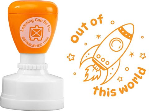 MERIT STAMP - ROCKETSHIP - OUT OF THIS WORLD 9314289038724
