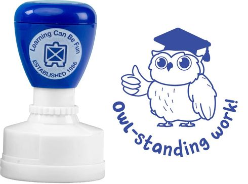 MERIT STAMP - OWL - OWL-STANDING WORK 9314289038618