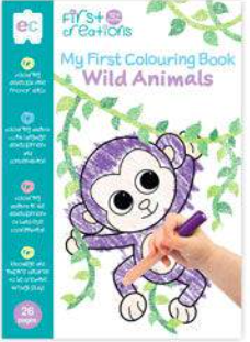 First Creations colouring book wild 