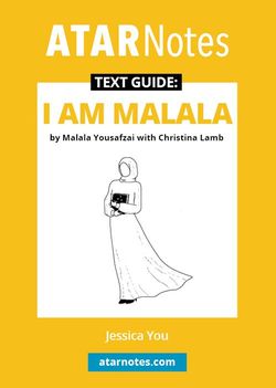 ATAR Notes Text Guide: I Am Malala by Malala Yousafzai