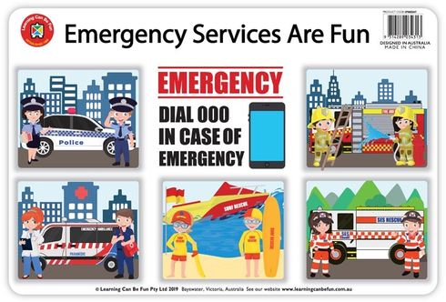 Emergency Services Are Fun Placemat  9314289034313