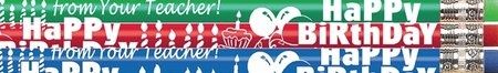 Pencils - Happy Birthday From Your Teacher  - Pk 100 MP791A