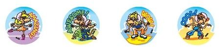 Stickers - Dancing Mice - Pk 96 MS017