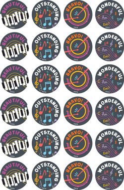 Music Maestros - Merit Stickers (Pack of 96)
