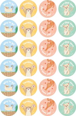 Happy Cats - Merit Stickers