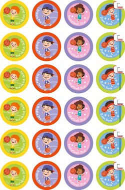 Basketball - Extracurricular Stickers (Pack of 96)