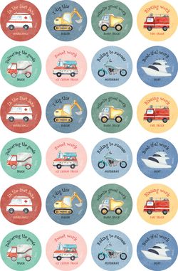 Transport - Merit Stickers (Pack of 96)