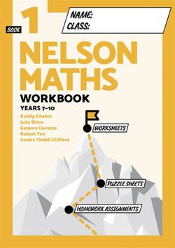 Nelson Maths Workbook 1
