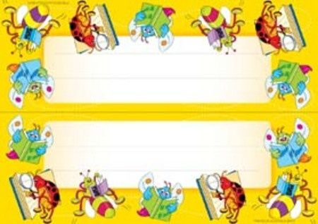 Name Plates Card - Reading Bugs - Pk 35 NP9513