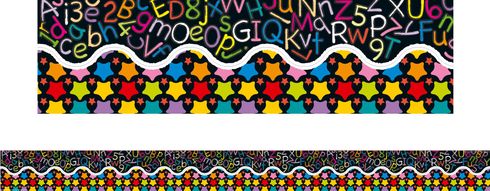Stars & Letters - Pop Apart Borders (Pack of 12)