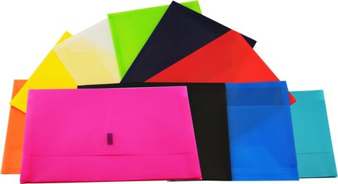 Document Wallet Plastic FC Red Osmer Velcro Closure 9313023423031