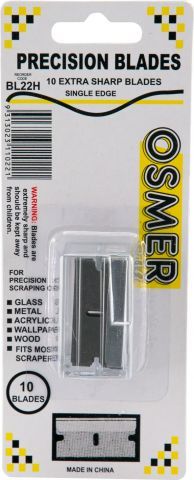 Glass Scraper Blades Pk 10 Osmer To Suit Uc22 Retractable 9313023110221